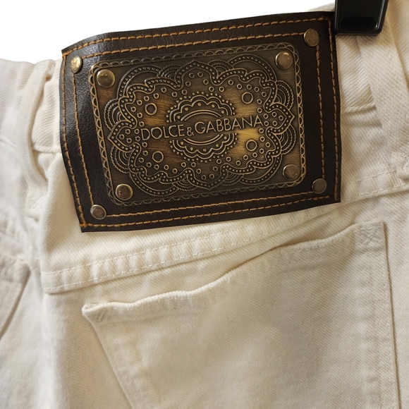 Dolce & Gabbana White Jean Shorts - Picture 4 of 5